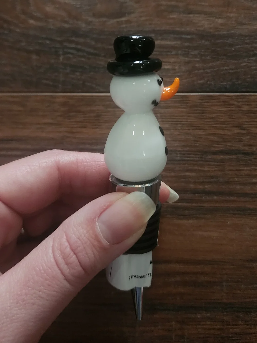 NWT Williams Sonoma Snowman Wine Stopper Winter Holiday Gift